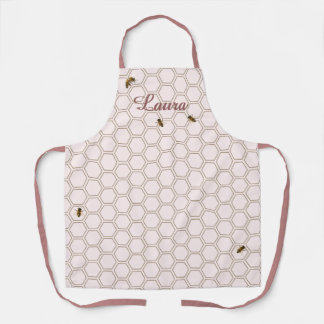 Honigwabe Bienenenkäfer Pink Personalisierte Schür Schürze