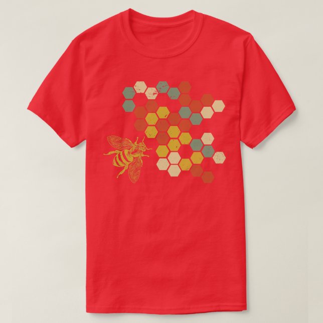 Honigwabe Honey Bee Hobby Beekeeper T-Shirt (Design vorne)
