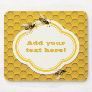 Honigwabe und Bienen Mousepad