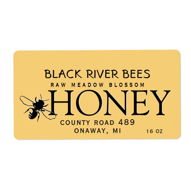 Honigwabe und Bienenstück-Honey-Label Provence Yel (Vorne)