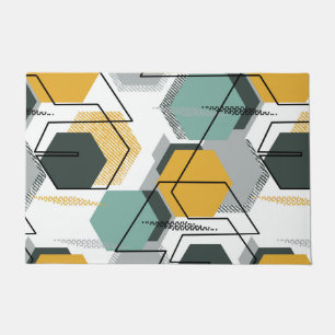 Honigwaben Abstraktes geometrisches Muster.1 Fußmatte