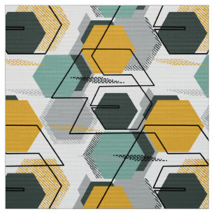 Honigwaben Abstraktes geometrisches Muster.1 Stoff