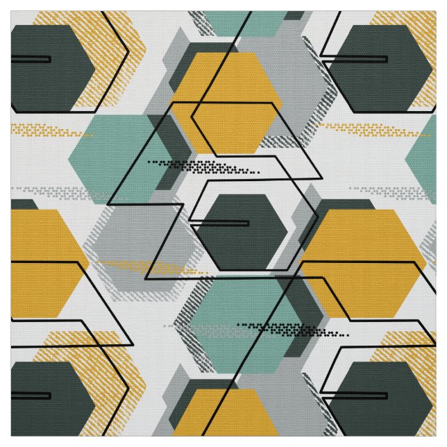 Honigwaben Abstraktes geometrisches Muster.1 Stoff (Muster)