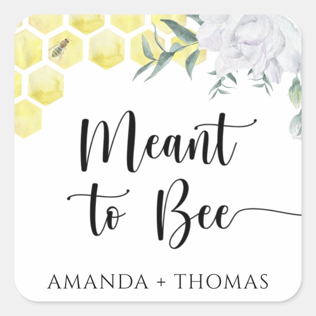 Honigwaben - Bienenbereitschaft Quadratischer Aufkleber (Vorderseite)