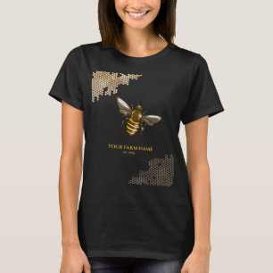 Honigwaben Bienenfarm Imker Apiarian Honigbienen B T-Shirt