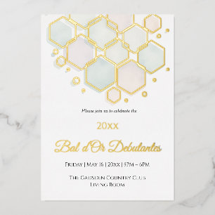 Honigwaben Corporate Eleganz Gold Geometrisch Folien Feiertagskarte