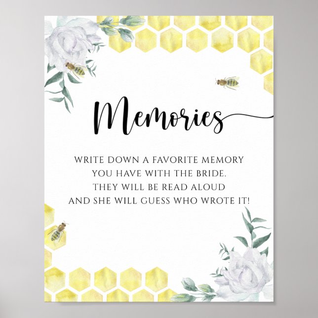 Honigwaben - Erinnerungen mit dem Brautposter Poster (Vorne)