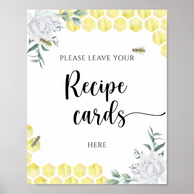 Honigwaben - Ihre Rezeptkarte hier Poster (Vorne)