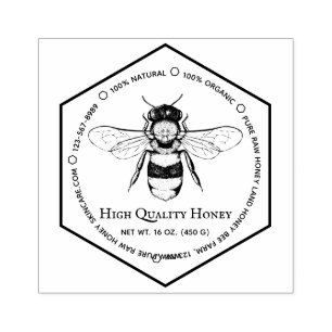 Honigwaben Imkerei Hautpflege Tattoo Biene Gummistempel