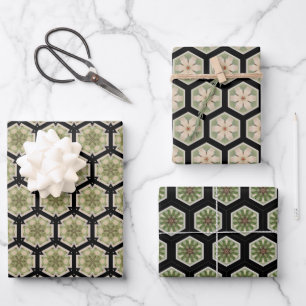 Honigwaben Papierpack 34 Geschenkpapier Set