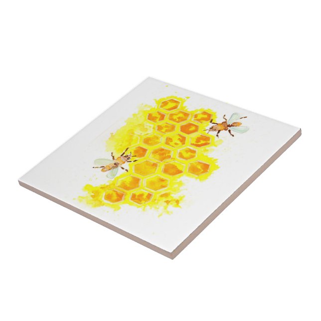 Honigwaben und Bienen Fliese (Seite)