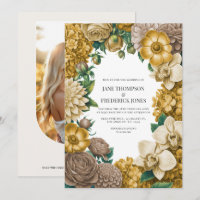Honigwaben-, Weizen- und Warm-Taupe-Hochzeit
