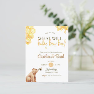 Honigwabendusche, was Babybärendusche Postkarte