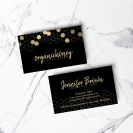 Honigwabenfarm Apiary Gold Visitenkarte