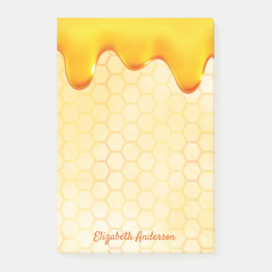 Honigwabenmuster, Honigtropfname Post-it Klebezettel