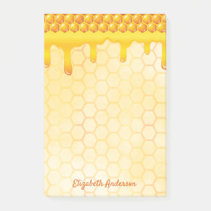 Honigwabenmuster, Honigtropfname Post-it Klebezettel
