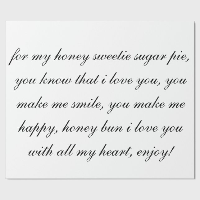 Honigzuckertorten-Packpapier Geschenkpapier (Flach)