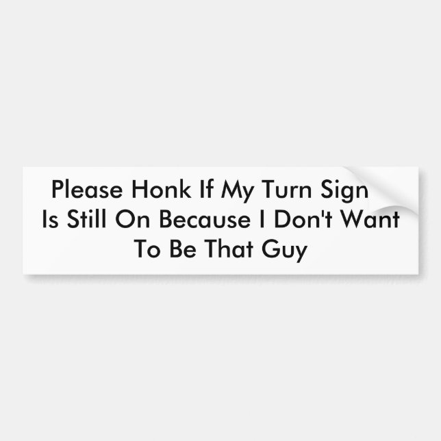 Honk bitte autoaufkleber (Vorne)