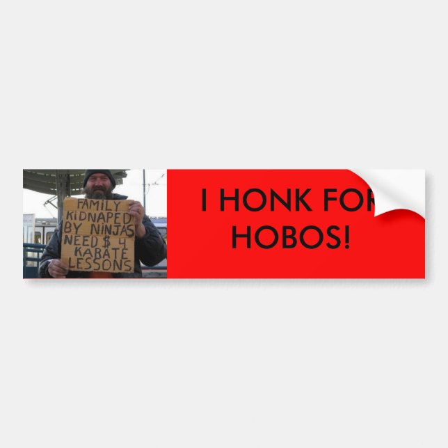 HONK FÜR HOBOS AUTOAUFKLEBER (Vorne)