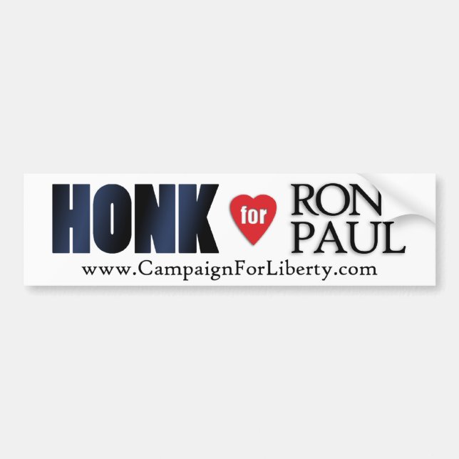 Honk für Ron Paul Autoaufkleber (Vorne)