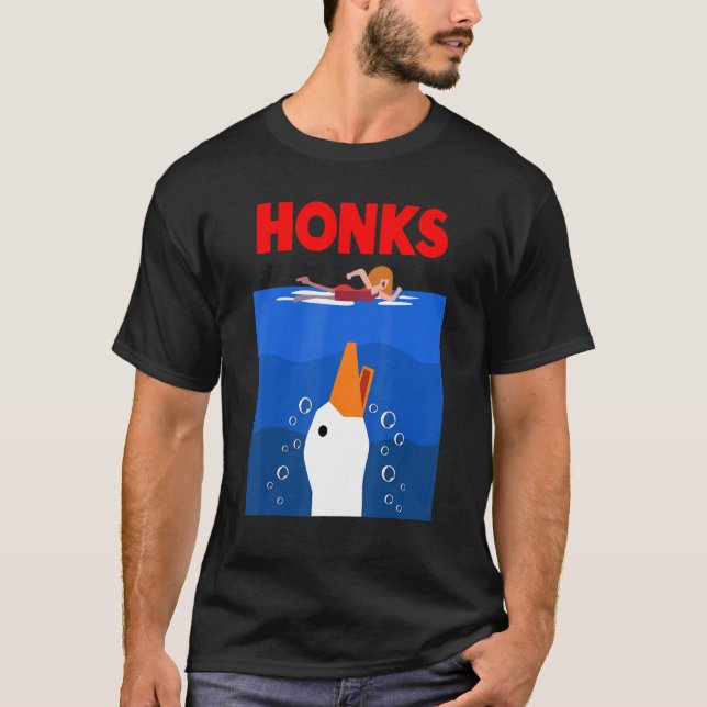 Honk Gans  Ente Huhn Meme Idee T-Shirt (Vorderseite)