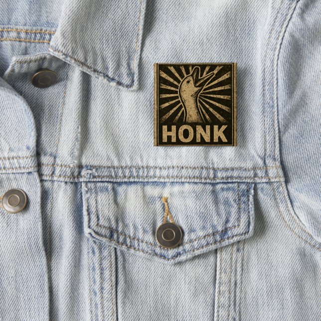 Honk Gans Lustige Ente Huhn Meme Button (Beispiel)