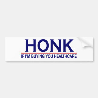 Honk-Gesundheitswesen (Obamacare) Autoaufkleber
