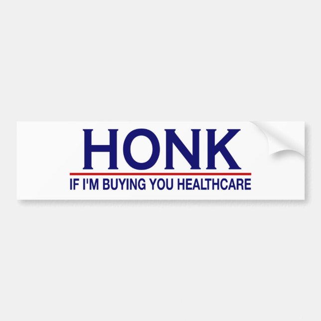 Honk-Gesundheitswesen (Obamacare) Autoaufkleber (Vorne)