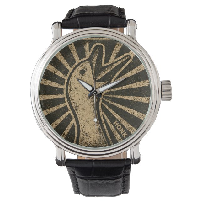 Honk Goose Funny Duck Chicken Meme Armbanduhr (Vorderseite)