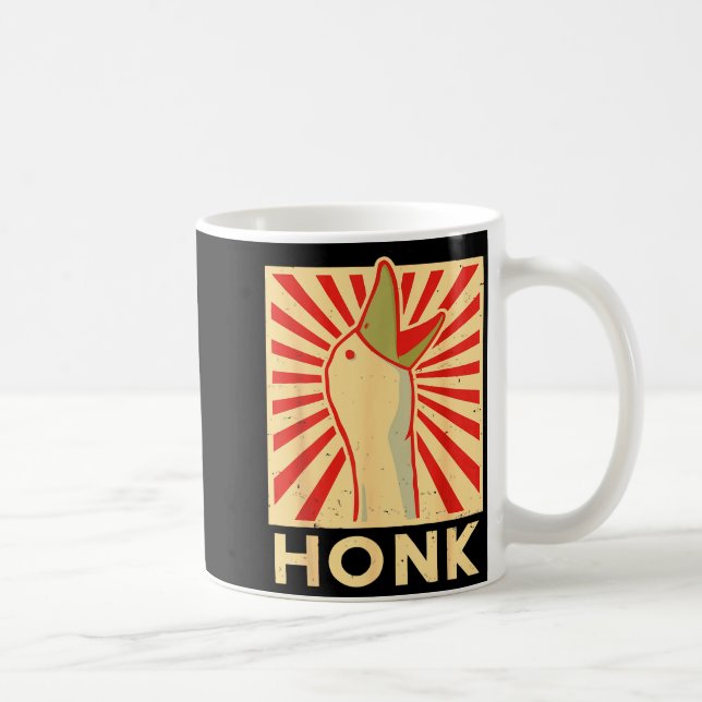 Honk Goose - Funny Duck Chicken Meme Idea  Kaffeetasse (Rechts)