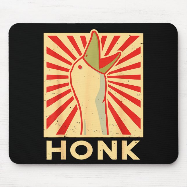 Honk Goose - Funny Duck Chicken Meme Idea  Mousepad (Vorne)