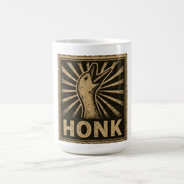 Honk Goose Funny Duck Chicken Meme Kaffeetasse (Mittel)
