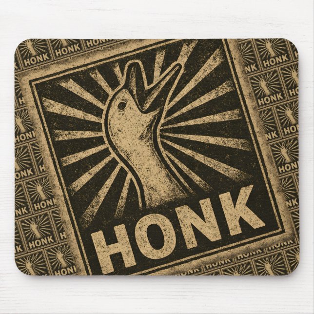 Honk Goose Funny Duck Chicken Meme Mousepad (Vorne)