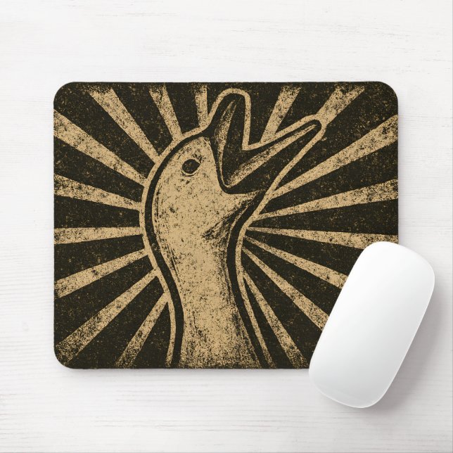 Honk Goose Funny Duck Chicken Meme Mousepad (Mit Mouse)