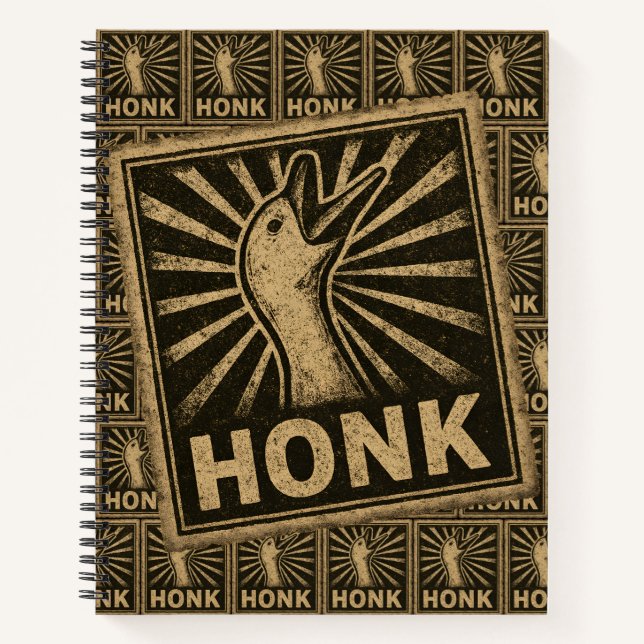 Honk Goose Funny Duck Chicken Meme Notizbuch (Vorderseite)