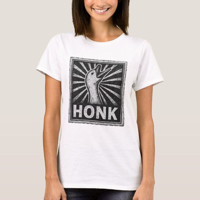 Honk Goose Funny Duck Chicken Meme T-Shirt (Vorderseite)