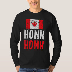 Honk Honk Canadian Truckers Rule Canada Vintag T-Shirt