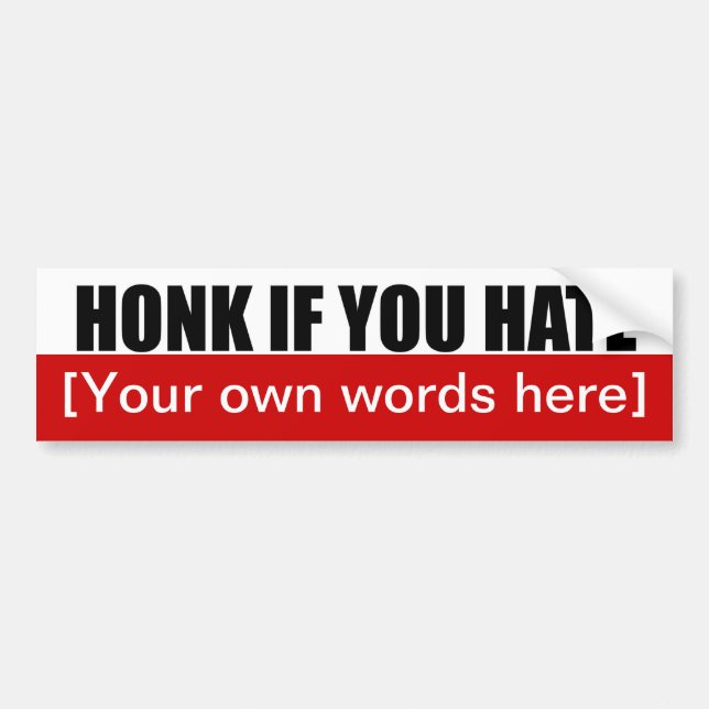 honk-if-you-hass-template-02 autoaufkleber (Vorne)