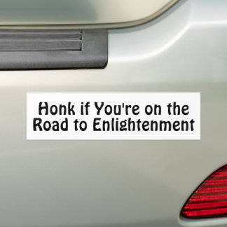 Honk if You're on the Road to Enlightenment Autoaufkleber