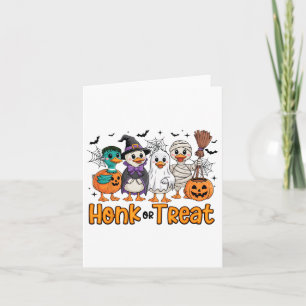 Honk oder Leckerei Funny Goose Halloween Kostüm Sp Karte