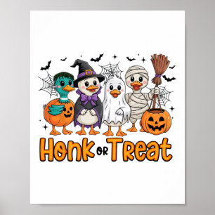 Honk oder Leckerei Funny Goose Halloween Kostüm Sp Poster