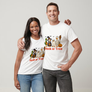 Honk or Treat Lustiges Halloween-Enten Familien-T- T-Shirt