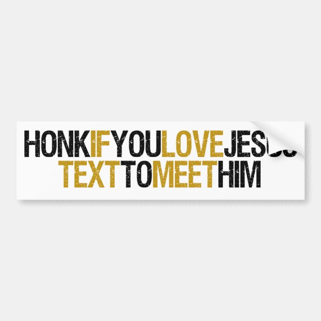 Honk-Text Jesus Autoaufkleber (Vorne)