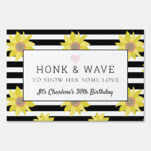 Honk & Wave Sonnenblume Geburtstagsfahrt