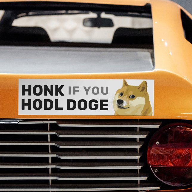 HONK wenn Sie Doge Dogecoin Shiba Inu Stock Autoaufkleber (Von Creator hochgeladen)