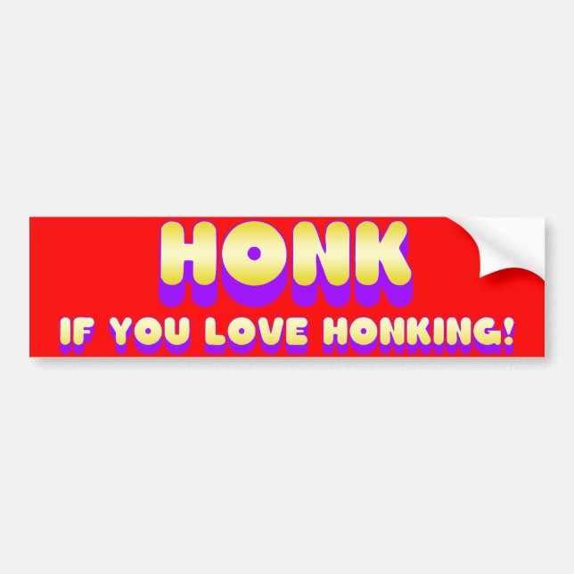 Honk wenn Sie Liebe Honking Autoaufkleber (Vorne)