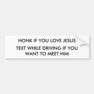 HONK WENN SIE LIEBE JESUS AUTOAUFKLEBER