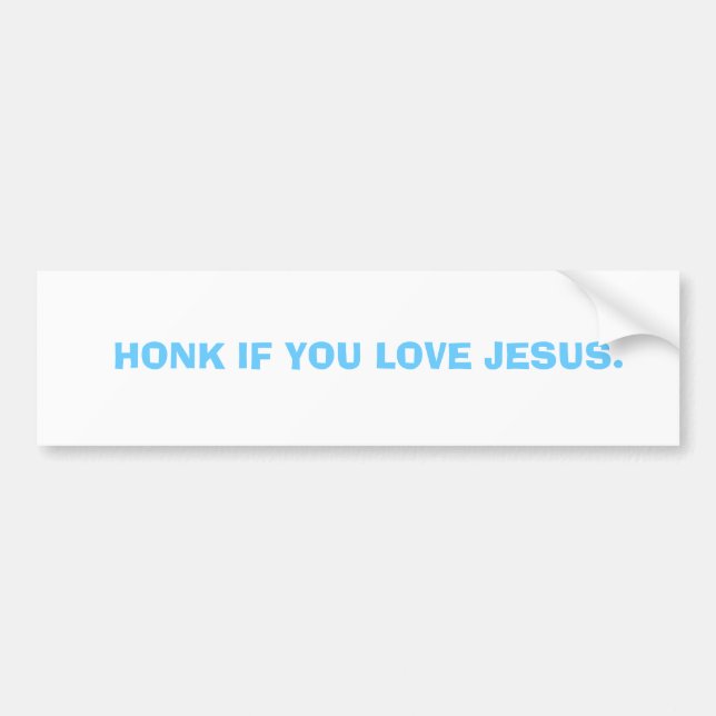 HONK WENN SIE LIEBE JESUS AUTOAUFKLEBER (Vorne)