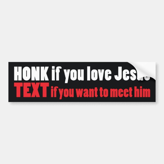 honk wenn Sie Liebe Jesus Autoaufkleber (Vorne)