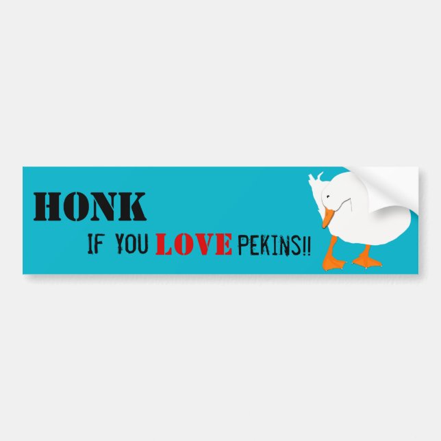 Honk wenn Sie Liebe Pekins Autoaufkleber (Vorne)
